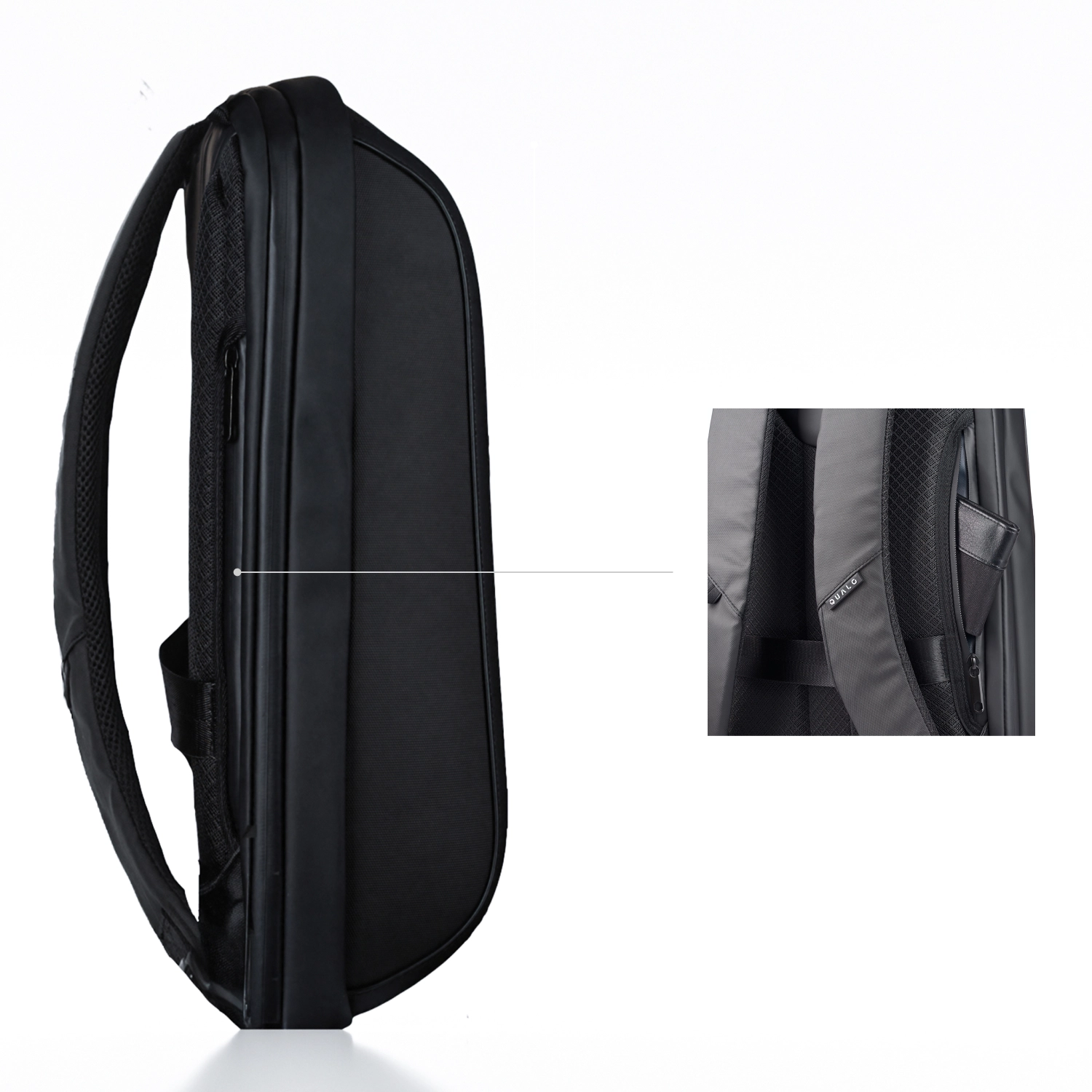 Plecak na laptopa QUALO QPS-W-BZ01 wodoodporny 15,6" Czarny