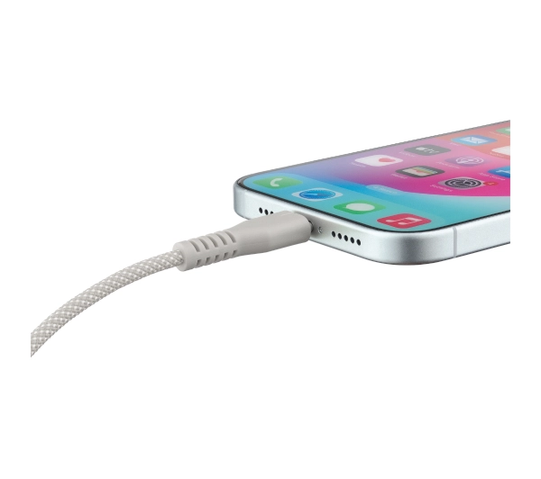 QUALO USB-C z Lightning 1,5m 2,4A Szary