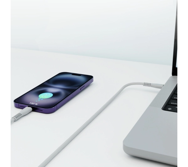 QUALO USB-C z Lightning 1,5m 2,4A Szary