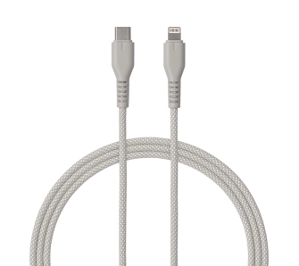 Kabel QUALO USB-C z Lightning 1,5m 2,4A Szary