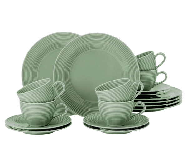 Zastawa stołowa - Seltmann Beat Color Glaze 18 elementów Zielony
