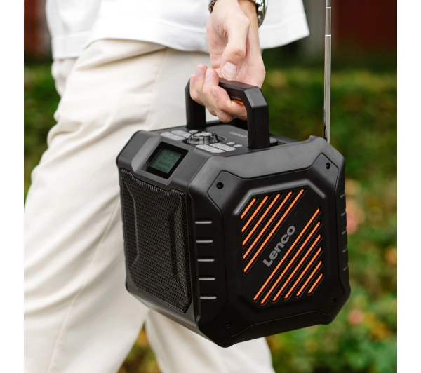 Lenco ODR-160GY Budowlane Radio FM, DAB+ 35W Czarny - Kup na Raty - RRSO 0%