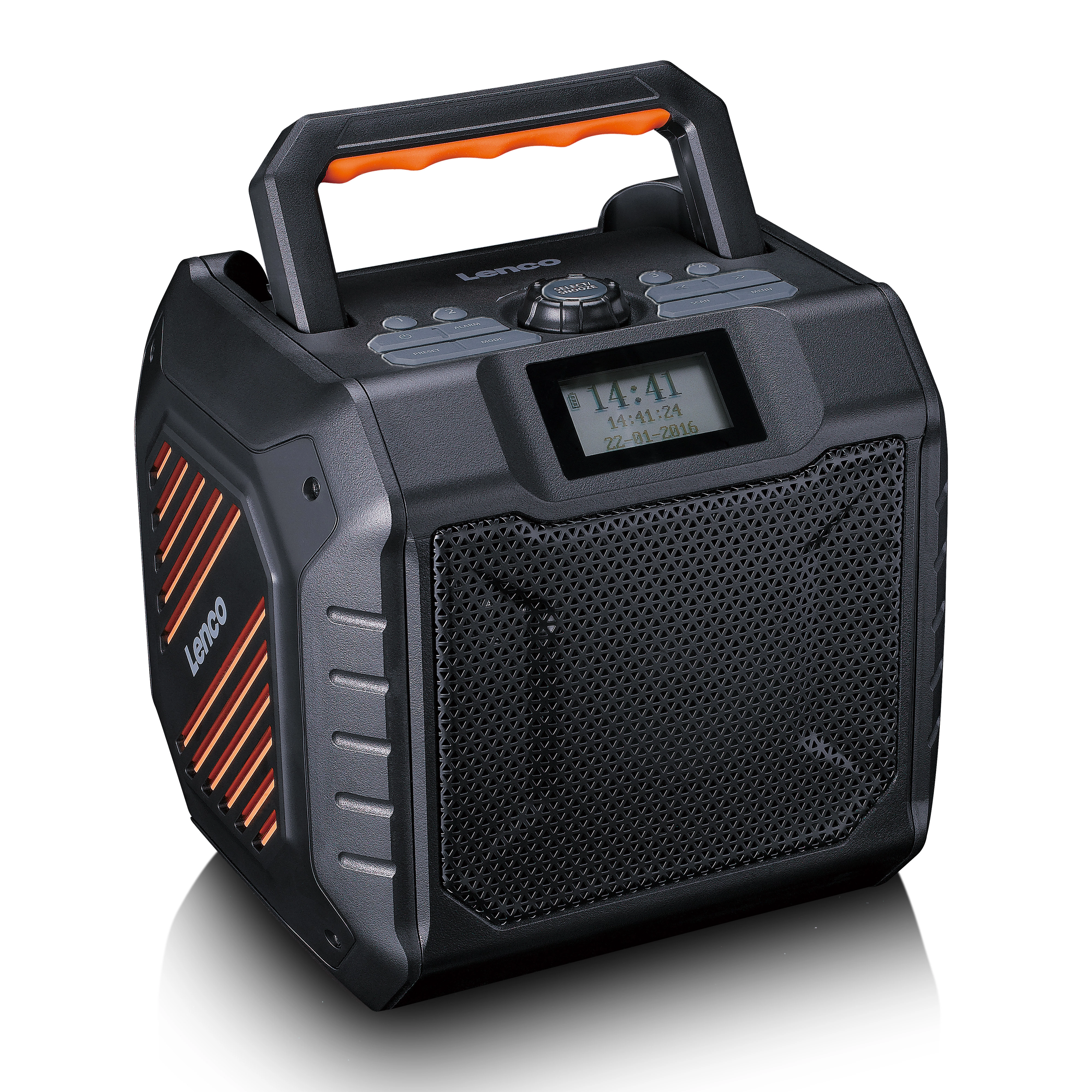 Radioodbiornik Lenco ODR-160GY Budowlane Radio FM, DAB+ 35W Czarny