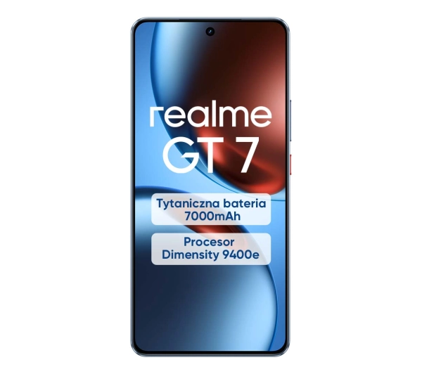 realme GT 7 12/256GB Funkcje AI 6,78" 120Hz 50Mpix Niebieski - ⚡ EURO HIT CENOWY! ⚡ - Kup na Raty - RRSO 0%