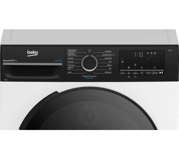Beko pralka b300 BM3WFU47215WBDC EnergySpin Slim 7kg 1200obr/min + suszarka b300 BM3T47249WBDC Slim 47cm 7kg - Kup na Raty - RRSO 0%