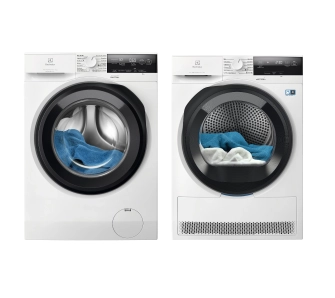 Zestaw Electrolux pralka 700 SteamCare EW7F3482P 8kg 1400 obr/min + suszarka 700 DelicateCare EW7DEU385AP 63,8cm 8kg