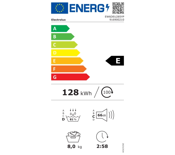 Electrolux pralka 600 SensiCare EW6F2282P 8kg 1200obr/min + suszarka 600 GentleCare EW6DEU285YP 63,8cm 8kg - TRZECI -55%, ALBO 5-TY ZA 1ZŁ - Kup na Raty - RRSO 0%