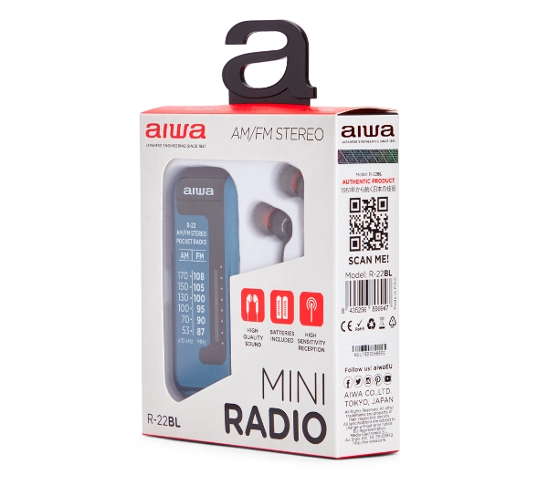 Aiwa R-22BL Radio FM Niebieski