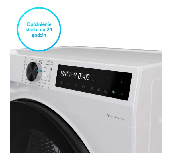 Candy ProWash&Dry 500 Slim BWR 485SBL6-S 52cm 8kg/5kg Funkcje AI Zdalne sterowanie - Kup na Raty - RRSO 0%