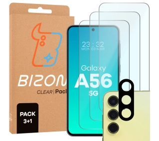 Bizon 3x Szkło hartowane + szybka na aparat Clear 2 Pack do Galaxy A56 5G