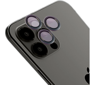 Szkło hartowane Bizon na aparat z aplikatorem Snap Lens do iPhone 12 Pro Max szara ramka