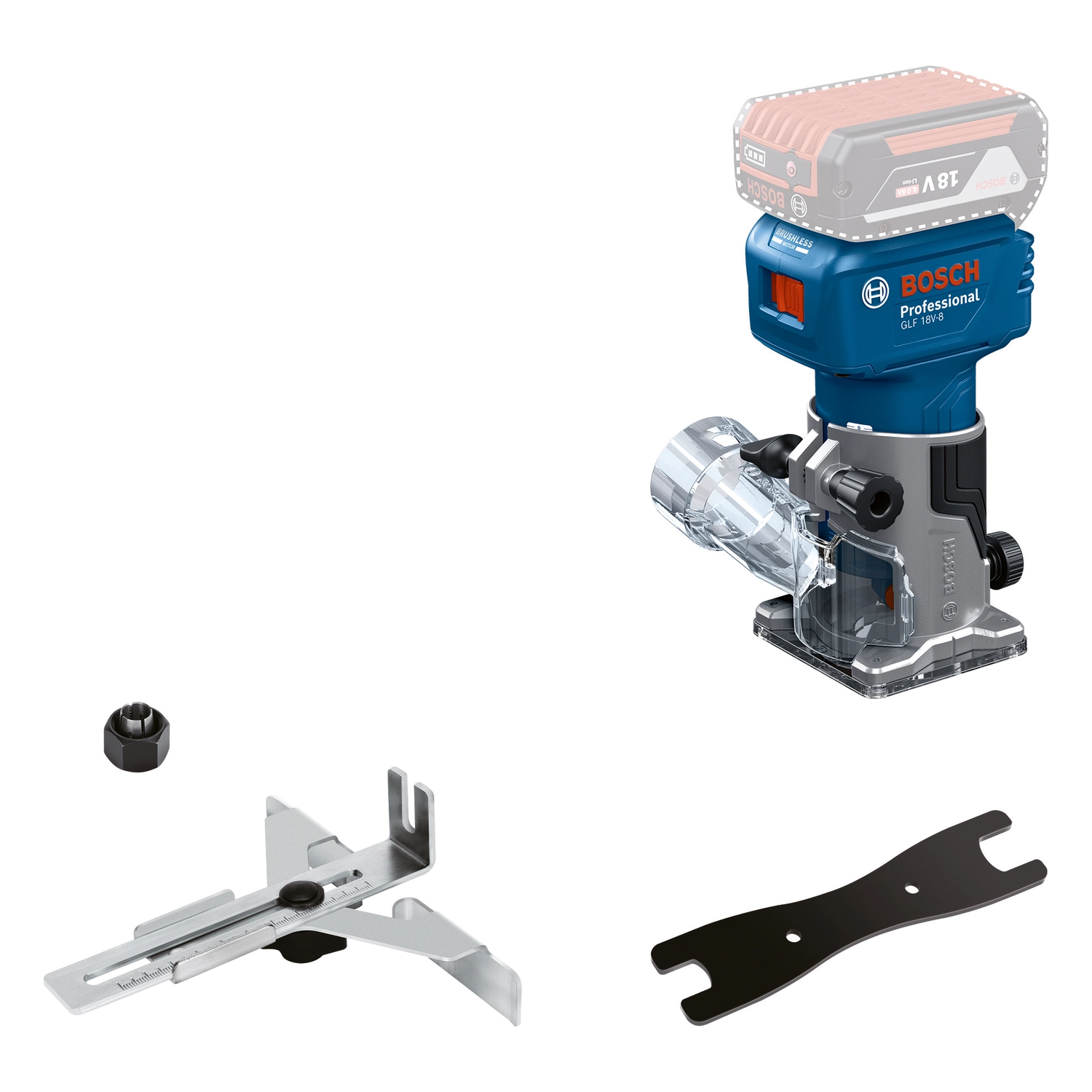 Frezarka górnowrzecionowa Bosch Professional GLF18V-8 0 601 6C6 020