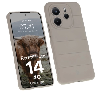 Etui Bizon Tur do Xiaomi Redmi Note 14 4G Jasnoszary