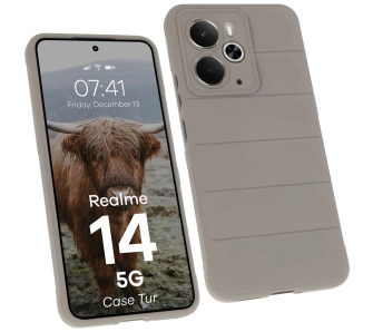 Etui Bizon Tur do Realme 14 5G Jasnoszary