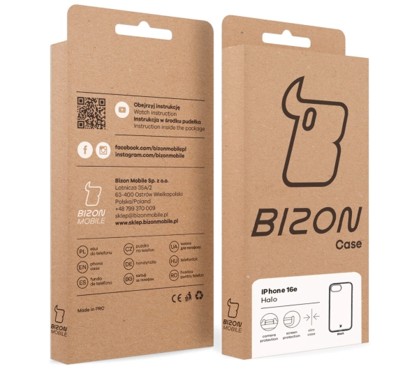 Bizon Halo do iPhone 16e Czarny