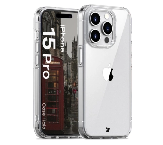 Etui Bizon Halo do iPhone 15 Pro Przezroczysty