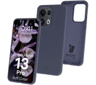 Bizon Silikonowe Soft do Oppo Reno13 Pro Granatowy