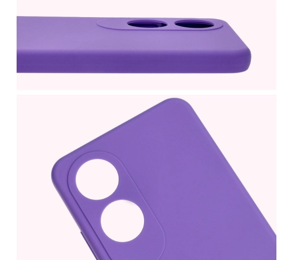 Bizon Silikonowe Soft do Oppo A60 4G Fioletowy