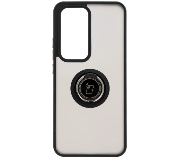 Bizon z uchwytem na palec Hybrid Ring do Oppo Reno 12 przydymione z Czarną ramką