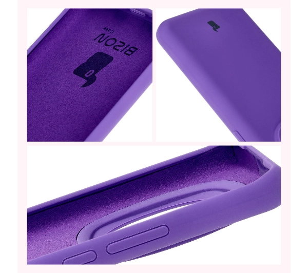 Bizon Silikonowe Soft do Honor Magic6 Pro Fioletowy