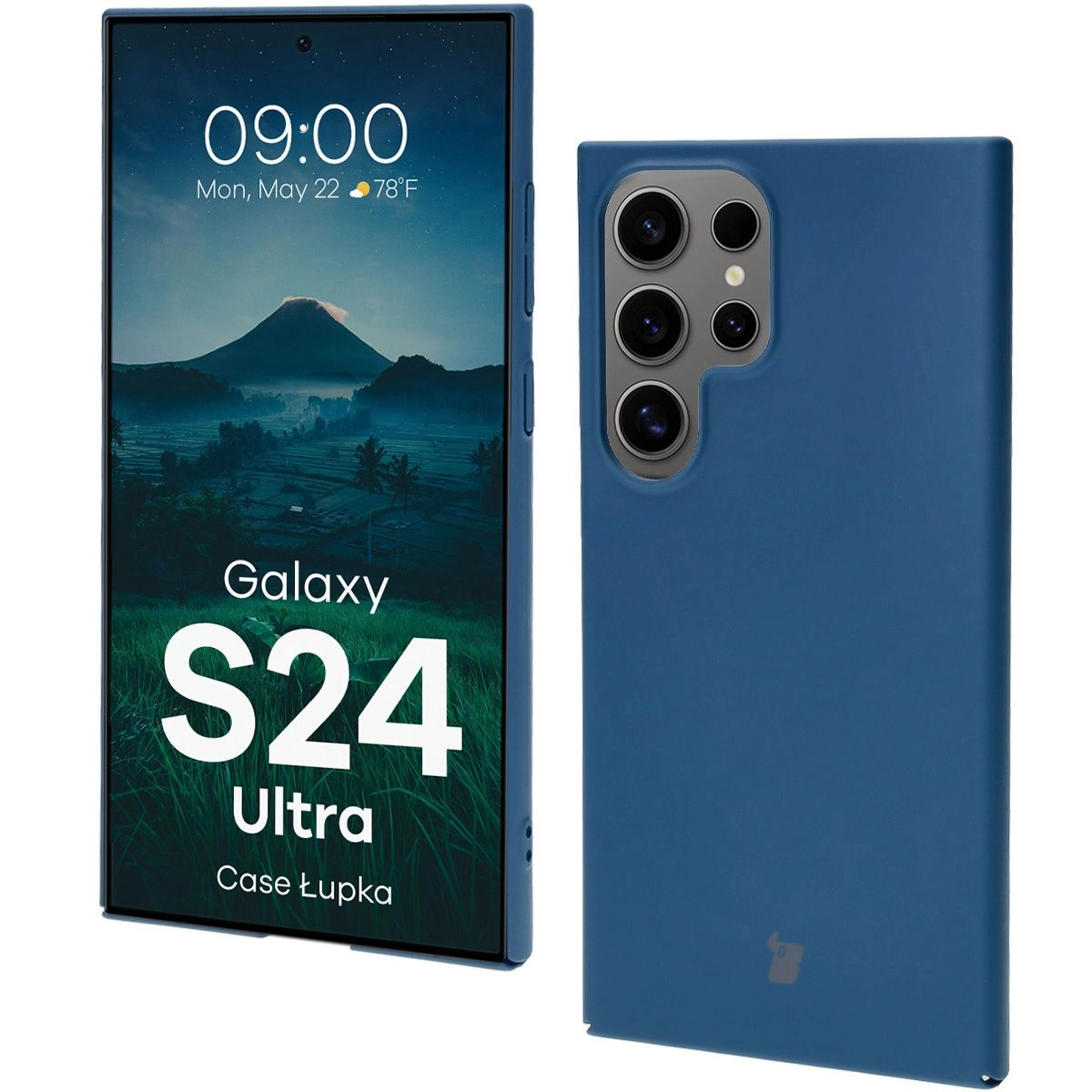 Etui Bizon Łupka Samsung Galaxy S24 Ultra Niebieski