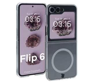 Bizon CrystalO z MagSafe do Galaxy Z Flip6 Przezroczysty