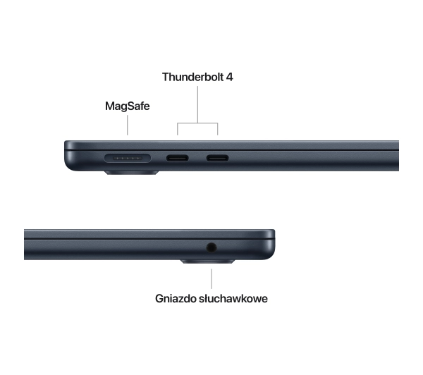 Apple MacBook Air 2025 13,6" M4 16GB RAM 256GB Dysk macOS Północ 70W Funkcje AI - Kup na Raty - RRSO 0%