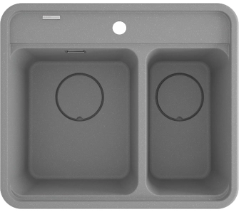 Zlewozmywak Deante Momi ZKM_S503 Granitowy Szary