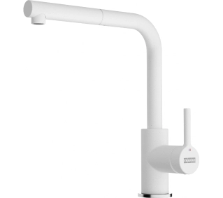 Franke Lina L Pull-out Biały polarny Mosiądz - TRZECI -55%, ALBO 5-TY ZA 1ZŁ - Kup na Raty - RRSO 0%