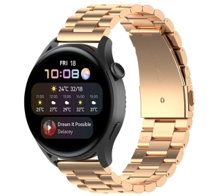 Bizon ze stali nierdzewnej do smartwatcha Aura QuickRelease 20 mm różowo-złoty