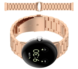 Bizon ze stali nierdzewnej do Google Pixel Watch 3 45 mm różowo-złoty