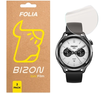 Folia ochronna Bizon matowa Film Sun do Xiaomi Watch S4, 2 sztuki
