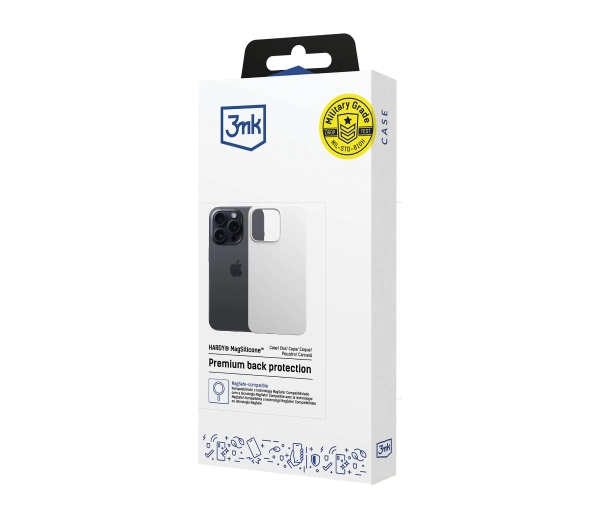 3mk Hardy MagSilicone Silver-White do iPhone 13 Pro Max