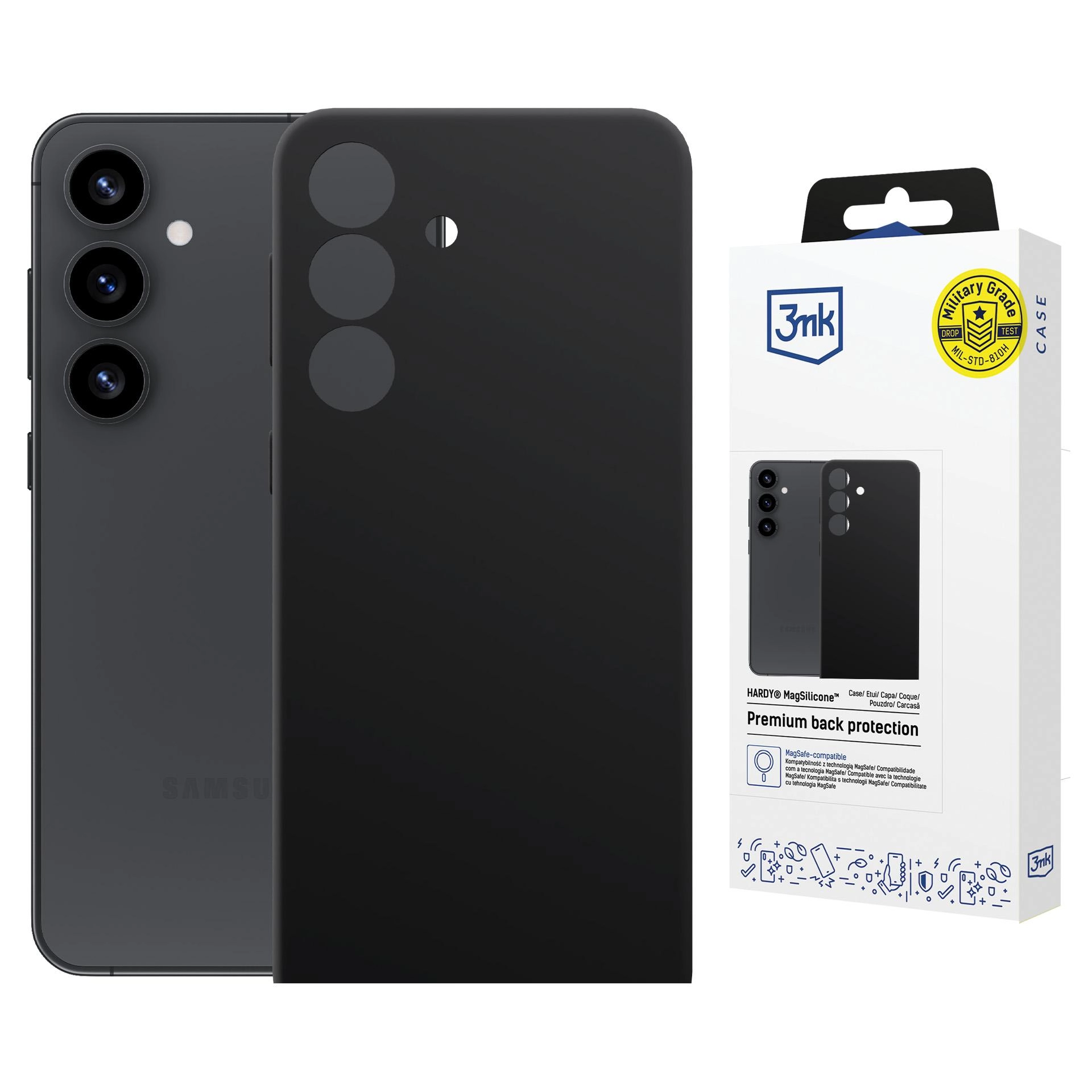 Etui 3mk Hardy MagSilicone Black do Samsung Galaxy S24