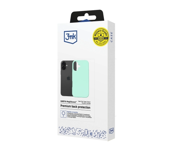 3mk Hardy MagSilicone Teal do iPhone 16 Plus Turkusowy