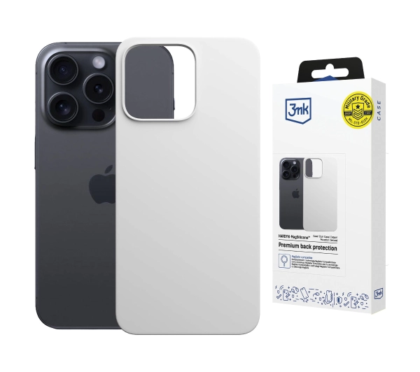 3mk Hardy MagSilicone Silver-White do iPhone 15 Pro Max Srebrny