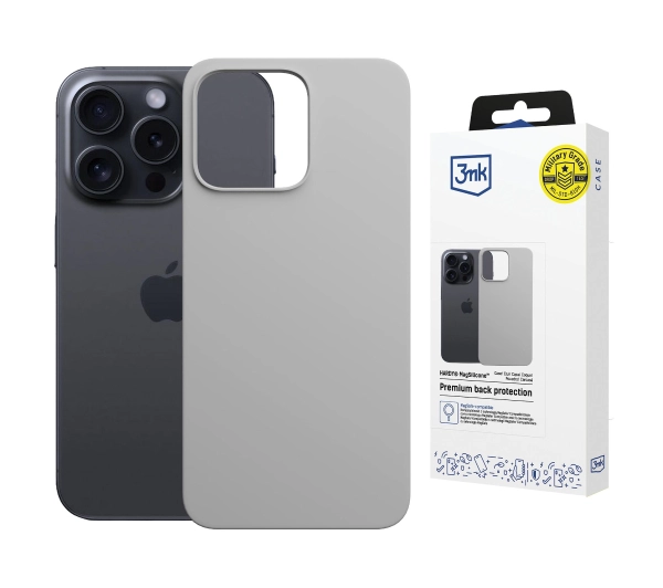 3mk Hardy MagSilicone Natural Titanium do iPhone 16 Pro Max Szary