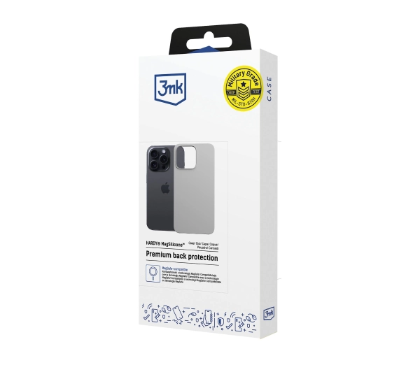 3mk Hardy MagSilicone Natural Titanium do iPhone 16 Pro Max Szary