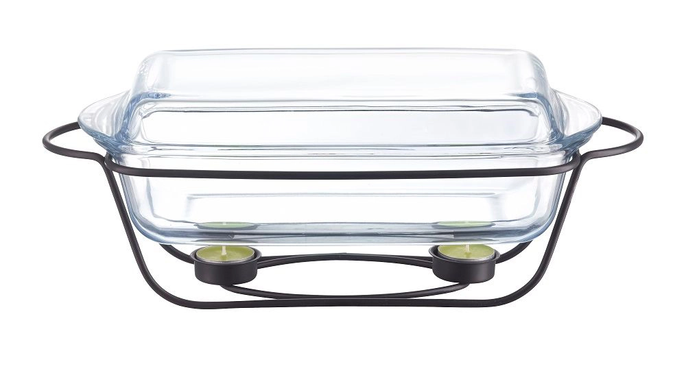 Naczynie żaroodporne Ambition z podgrzewaczem Saule 3,9l Czarny