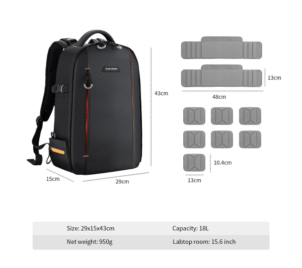 K&F Beta Backpack 18 L Czarny
