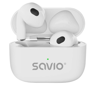 Słuchawki bezprzewodowe Savio TWS-01 PRO Douszne Bluetooth 5.4 Biały