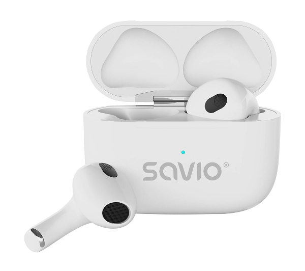 Savio TWS-01 PRO Douszne Bluetooth 5.4 Biały