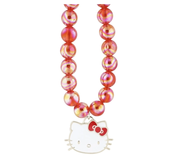 Hello Kitty Pearls Kitty Head Czerwony