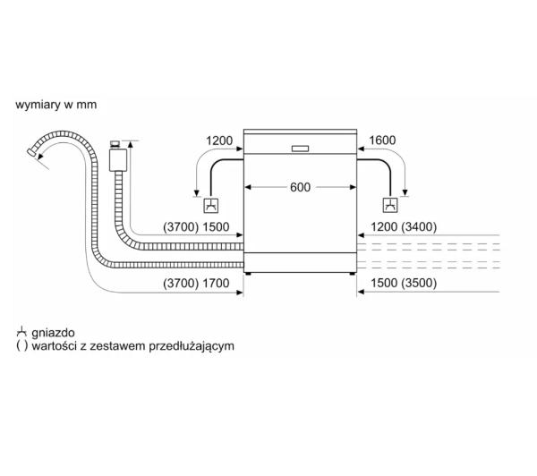Bosch SMS6ZCI16E 60cm Szuflada na sztućce Zdalne sterowanie - Kup na Raty - RRSO 0%