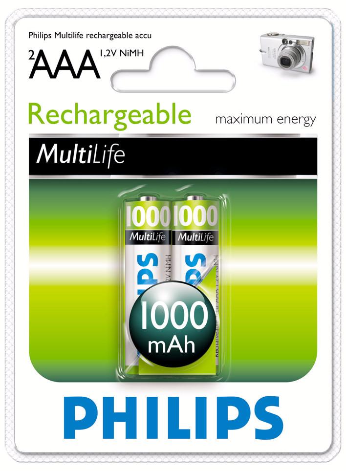 Akumulatorki Philips AAA 1000 mAh (2 szt.)