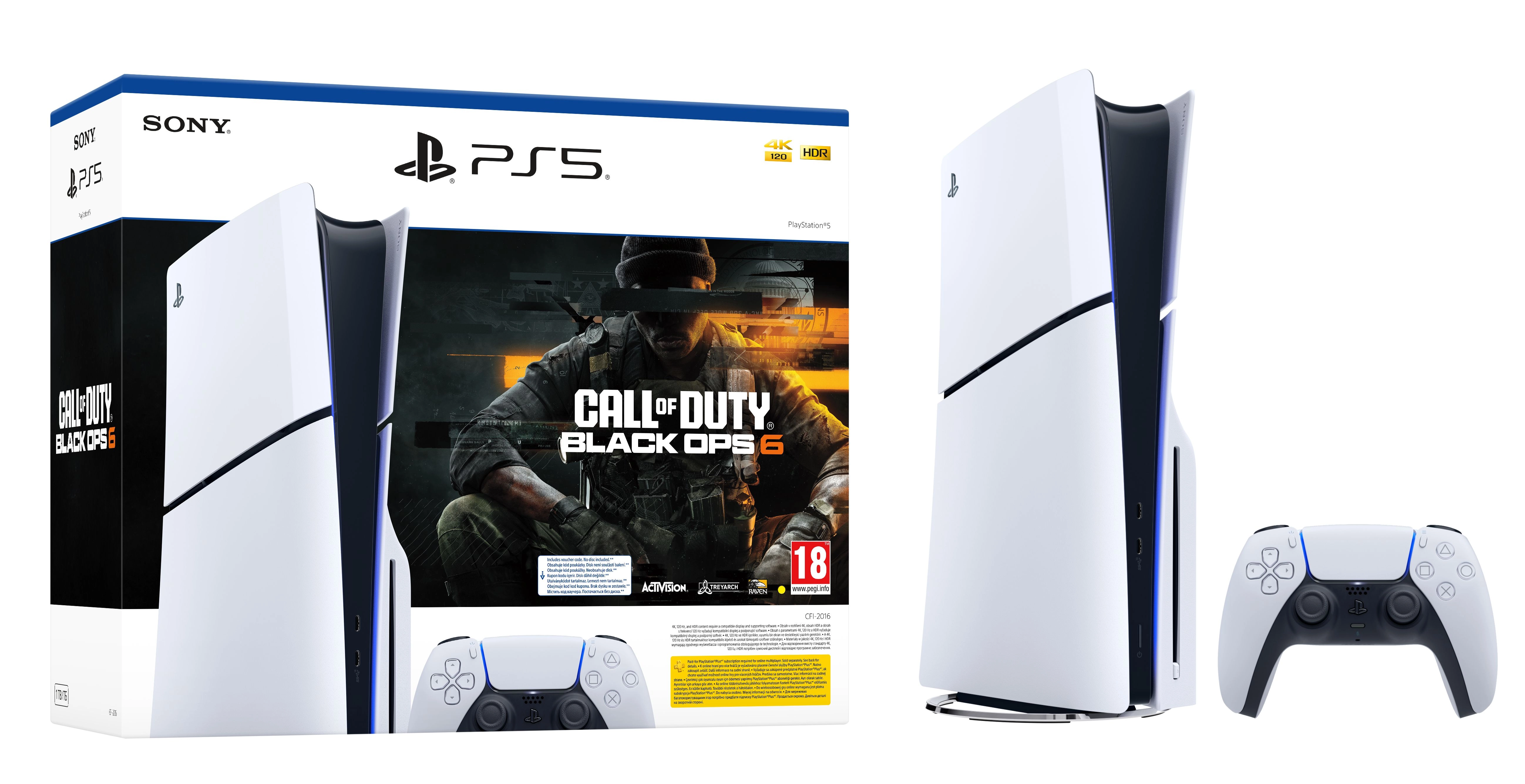 Konsola Sony PlayStation 5 Slim D Chassis (PS5) 1TB z napędem + Call of Duty Black Ops 6 Bundle