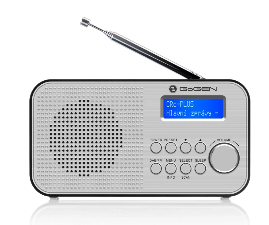 Radioodbiornik GoGEN DAB 300 N Radio FM DAB+ Srebrny