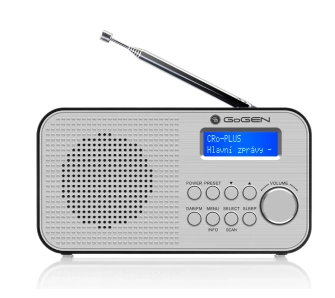 Radioodbiornik GoGEN DAB 300 N Radio FM DAB+ Srebrny