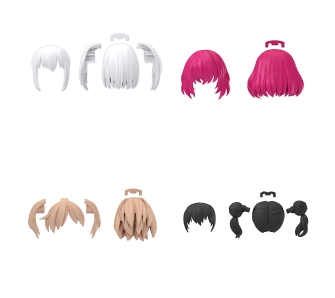 Model do składania Bandai 30MS OPTION HAIR STYLE PARTS VOL.10 ALL 4 TYPES