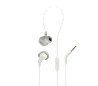 JBL Endurance Run 2 Wired White Dokanałowe Mikrofon Biały